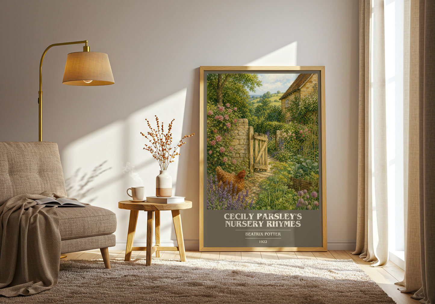 Cecily Parsley'S Nursery Rhymes book cover print on bookshelf – Beatrix Potter fan gift