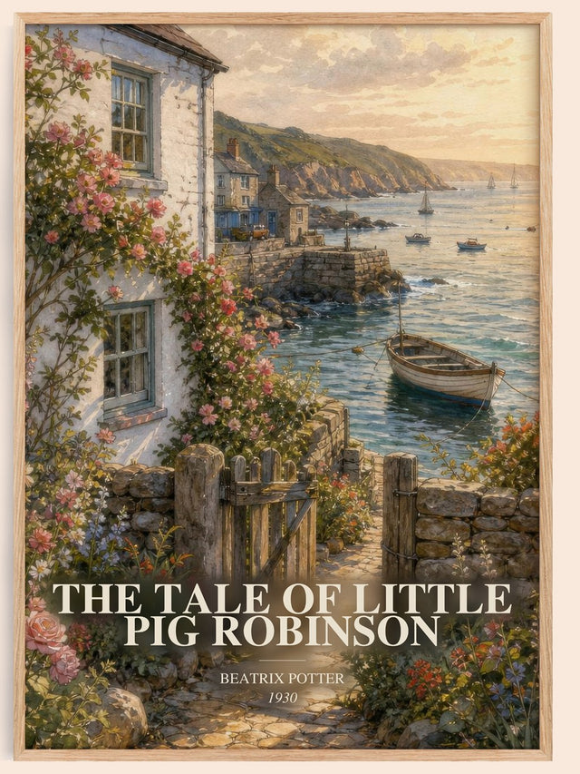Tale Of Little Pig Robinson Book Watercolour Illustration by B. Potter