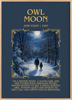 Owl Moon Minimalist Book Poster by Jane Yolen