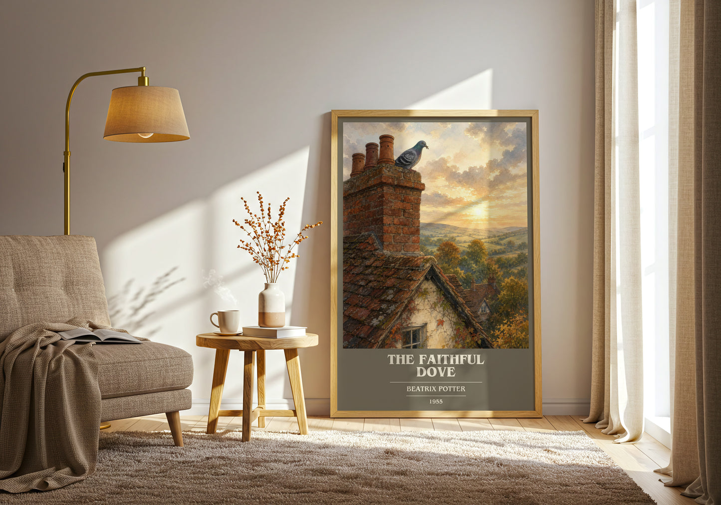 The Faithful Dove book cover print on bookshelf – Beatrix Potter fan gift