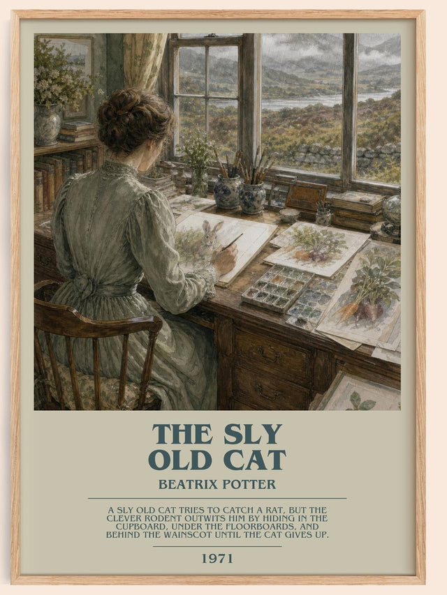 The Sly Old Cat Bookish Wall Art by Beatrix Potter