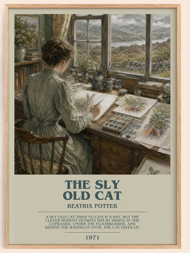 The Sly Old Cat Bookish Wall Art by Beatrix Potter
