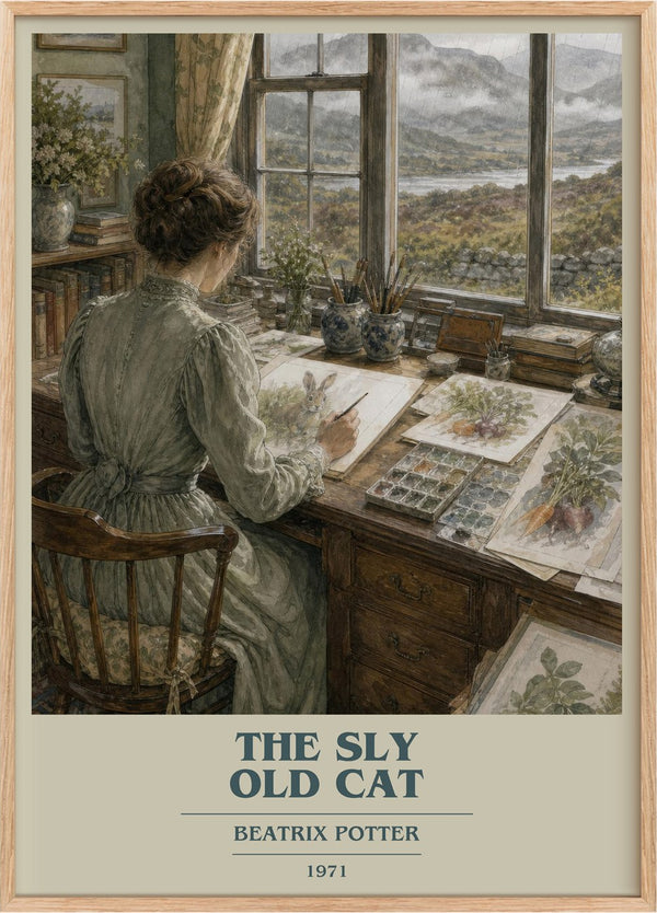 The Sly Old Cat Book Cover Poster by Beatrix Potter