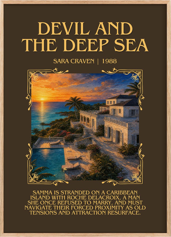 Devil and the Deep Sea Minimalist Book Poster by Sara Craven