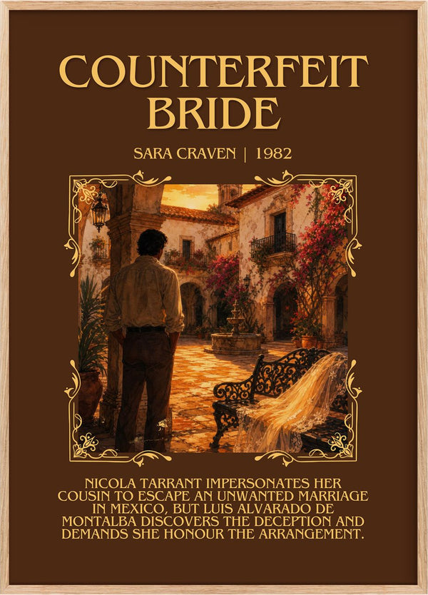 Counterfeit Bride Minimalist Book Poster by Sara Craven