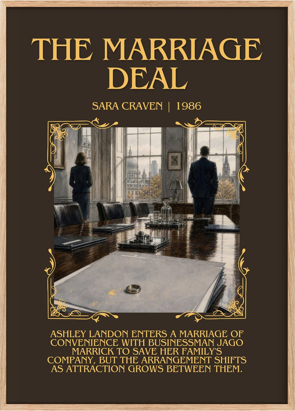 The Marriage Deal Minimalist Book Poster by Sara Craven