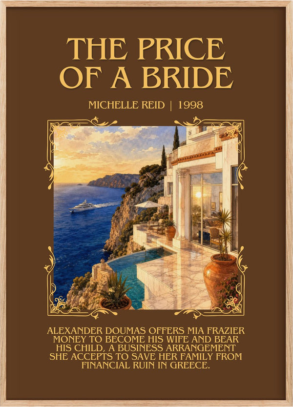 The Price of a Bride Minimalist Book Poster by Michelle Reid