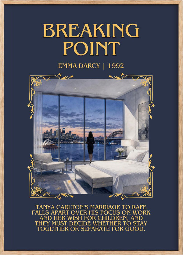 Breaking Point Minimalist Book Poster by Emma Darcy