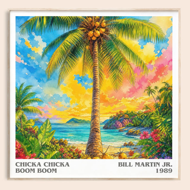 Chicka Chicka Boom Boom Literary Art Print by Bill Martin Jr.
