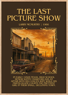 The Last Picture Show Minimalist Book Poster by Larry McMurtry