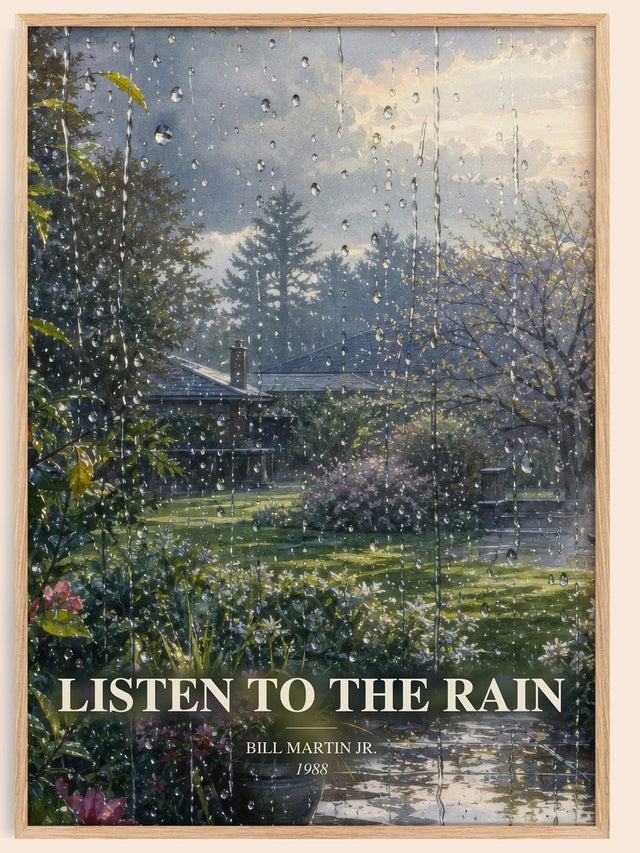 Listen To The Rain Book Watercolour Illustration by Bill Martin Jr.