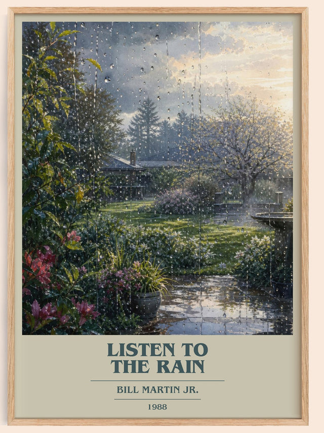Listen To The Rain Book Cover Poster by Bill Martin Jr.