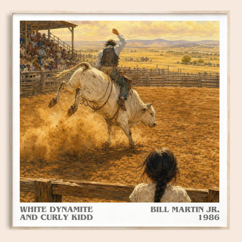 White Dynamite And Curly Kidd literary book poster by Bill Martin Jr. – framed literary art print