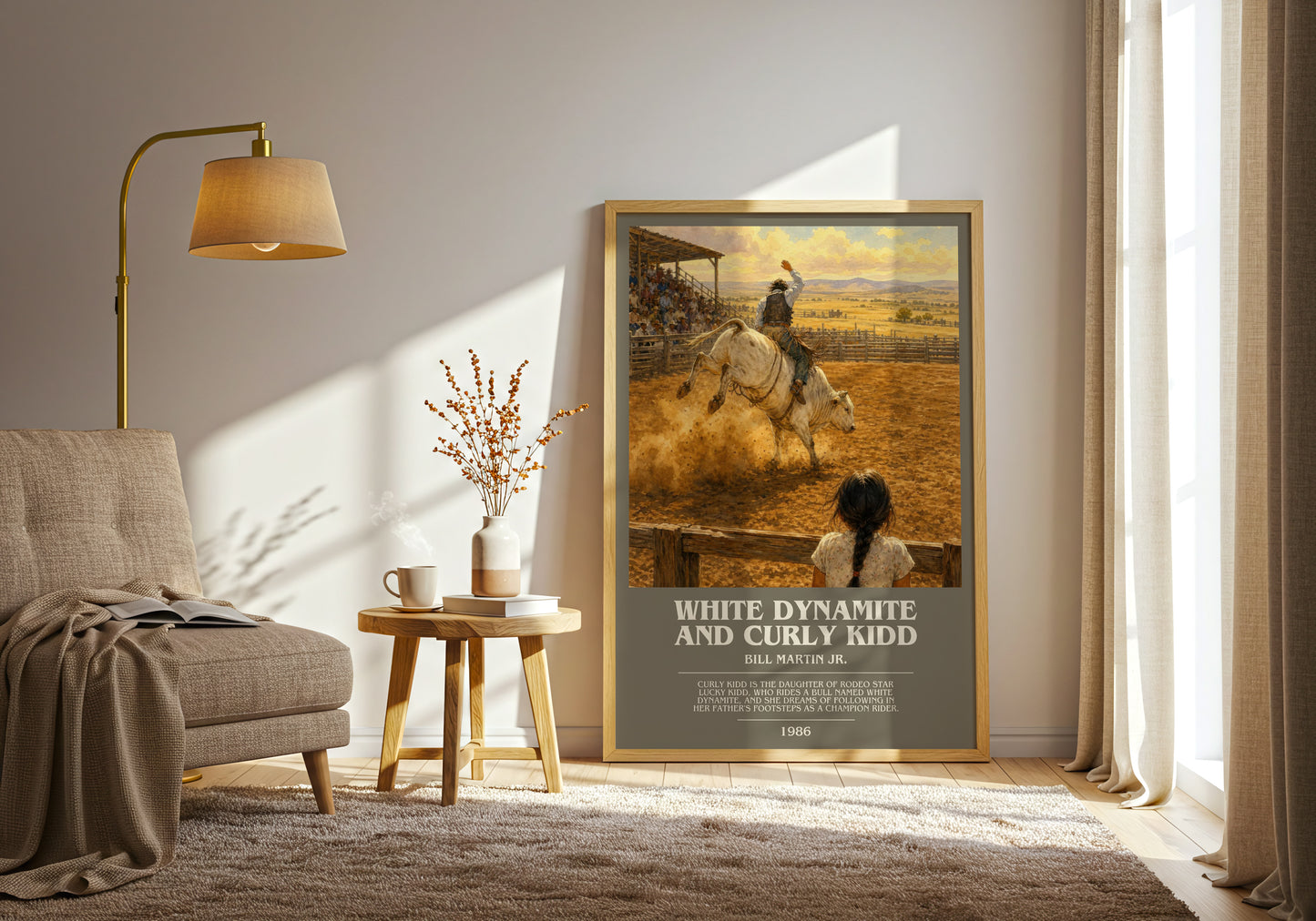 White Dynamite And Curly Kidd bookish print on bookshelf – Bill Martin Jr. fan gift