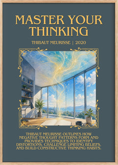 Master Your Thinking Minimalist Book Poster by Thibaut Meurisse