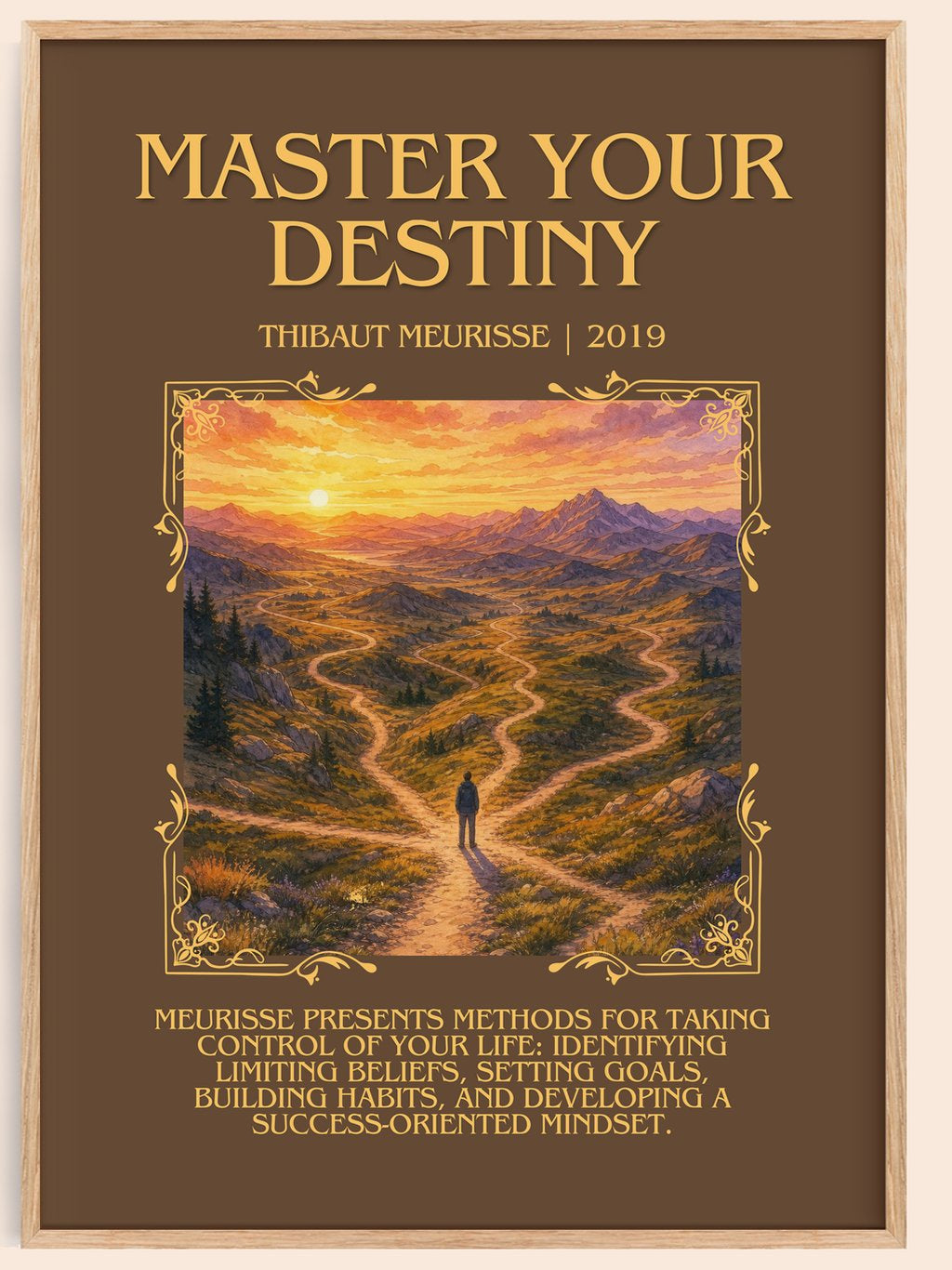 Master Your Destiny Minimalist Book Poster by Thibaut Meurisse – book poster