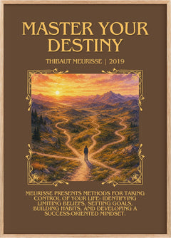 Master Your Destiny Minimalist Book Poster by Thibaut Meurisse
