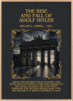 rise and fall of Adolf Hitler Minimalist Book Poster by W. Shirer
