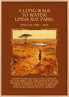 Long Walk to Water( Linda Sue Park) Minimalist Book Poster by L. Park