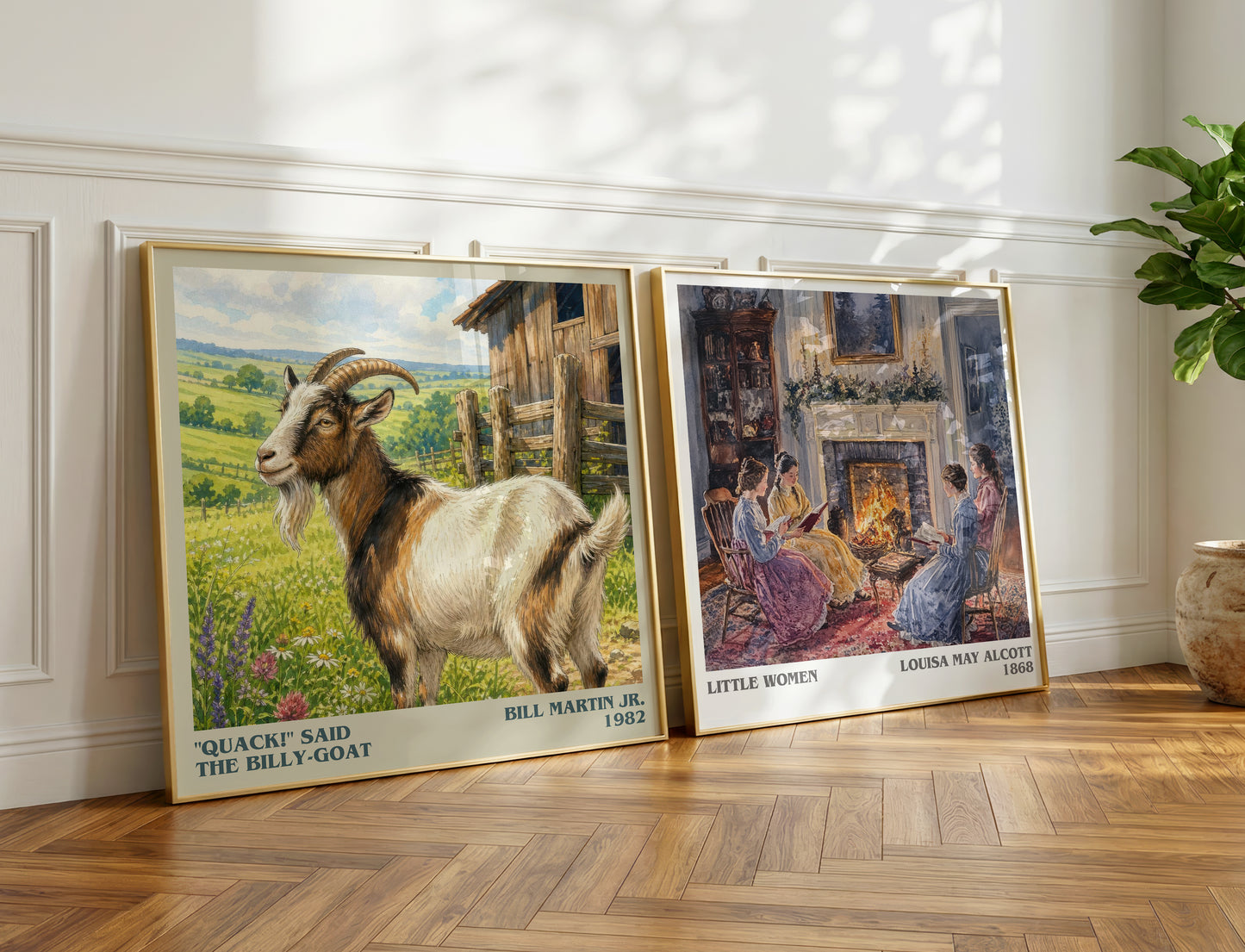 "Quack!" Said The Billy-Goat literary print on bookshelf – Bill Martin Jr. fan gift