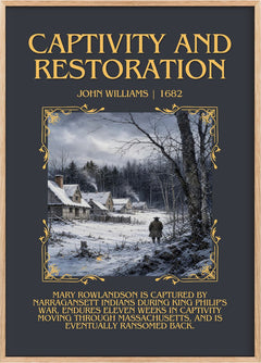 Captivity and Restoration Minimalist Book Poster by John Williams