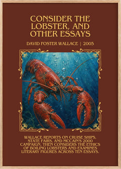 Consider the lobster, and other essays Minimalist Book Poster by David Foster Wallace