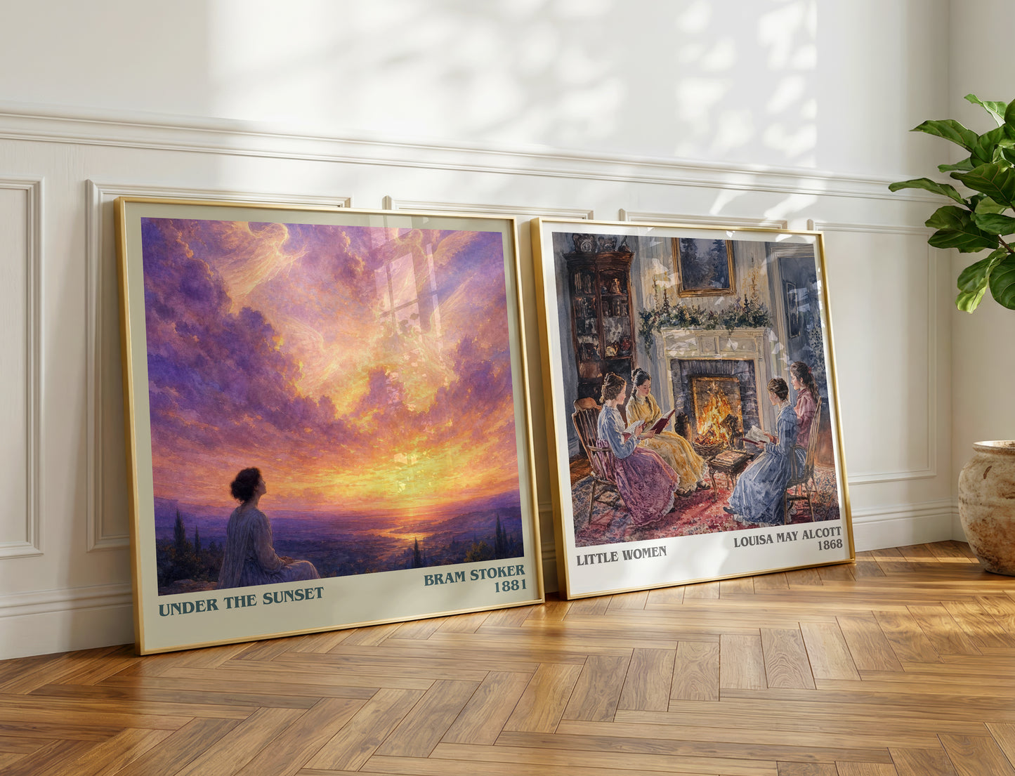 Under The Sunset literary print on bookshelf – Bram Stoker fan gift
