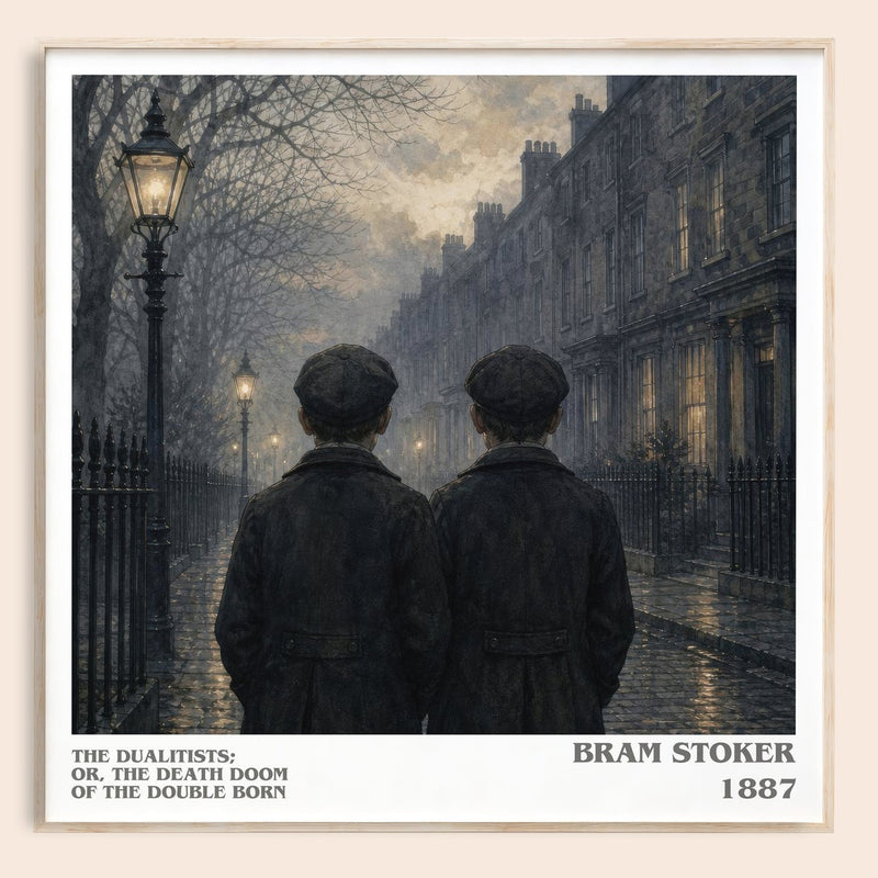 The Dualitists; Or, The Death Doom Of The Double Born literary book poster by Bram Stoker – framed literary art print