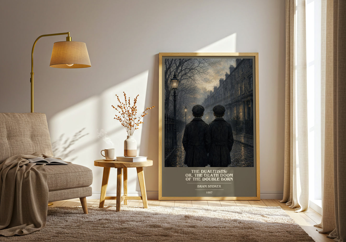 The Dualitists; Or, The Death Doom Of The Double Born book cover print on bookshelf – Bram Stoker fan gift