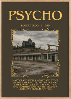 Psycho Minimalist Book Poster by Robert Bloch