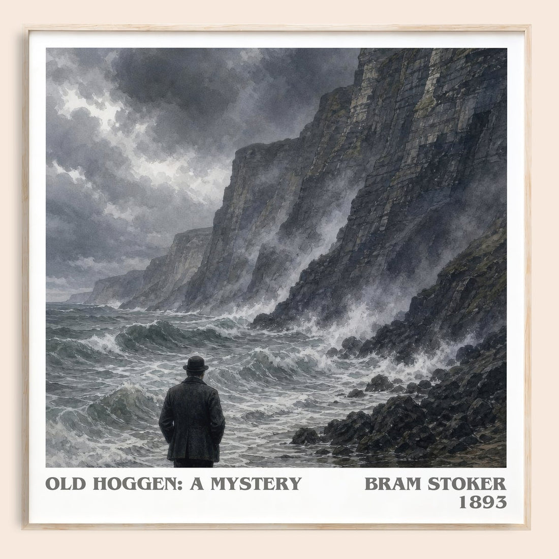 Old Hoggen: A Mystery literary book poster by Bram Stoker – framed literary art print