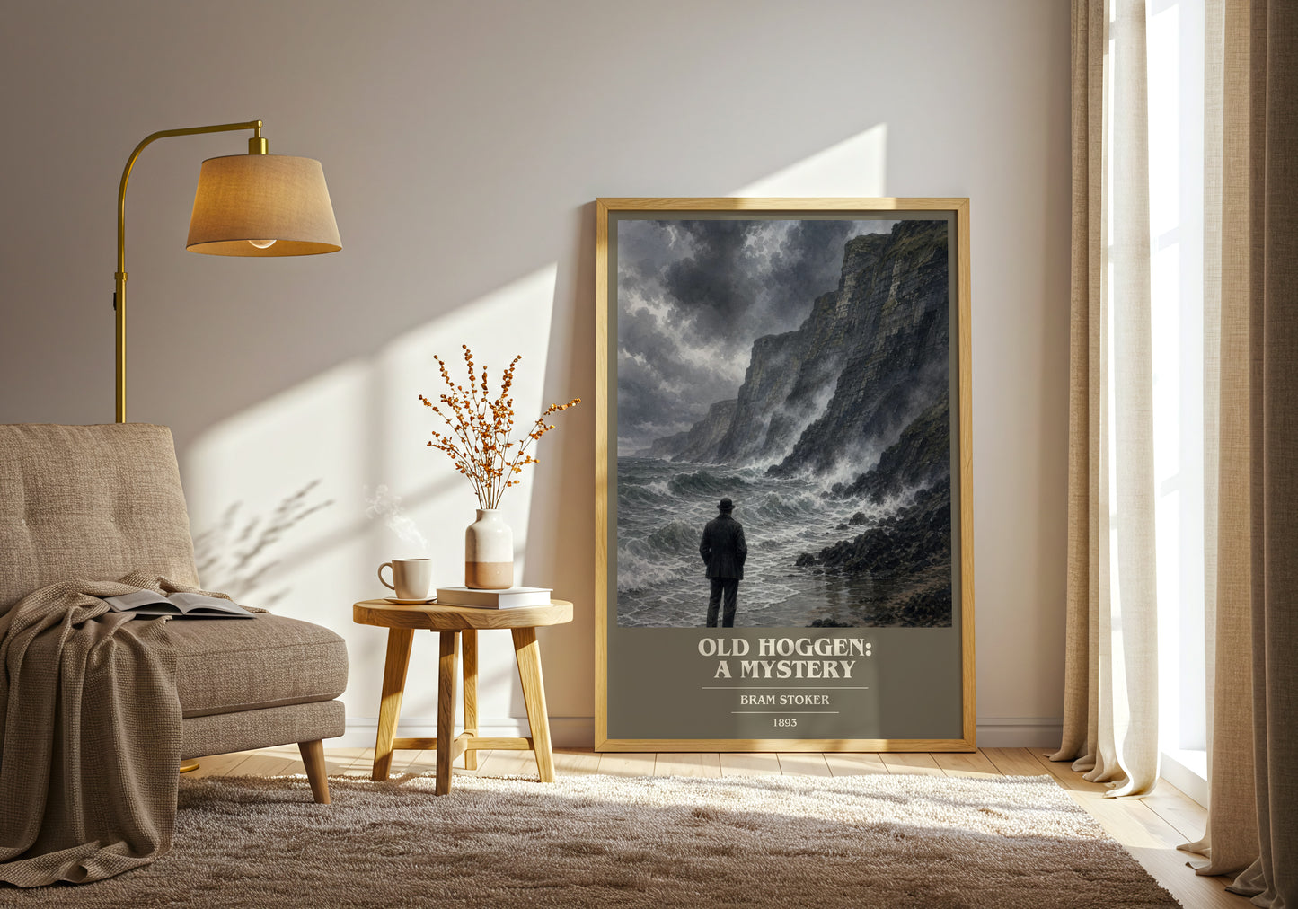 Old Hoggen: A Mystery book cover print on bookshelf – Bram Stoker fan gift