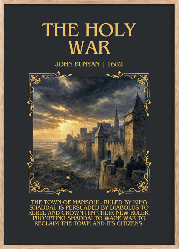 The holy war Minimalist Book Poster by John Bunyan