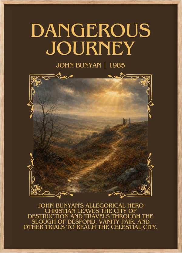 Dangerous journey Minimalist Book Poster by John Bunyan