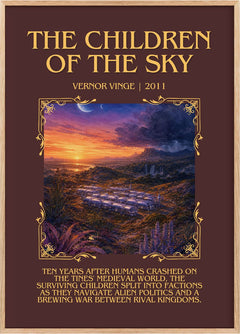 The children of the sky Minimalist Book Poster by Vernor Vinge
