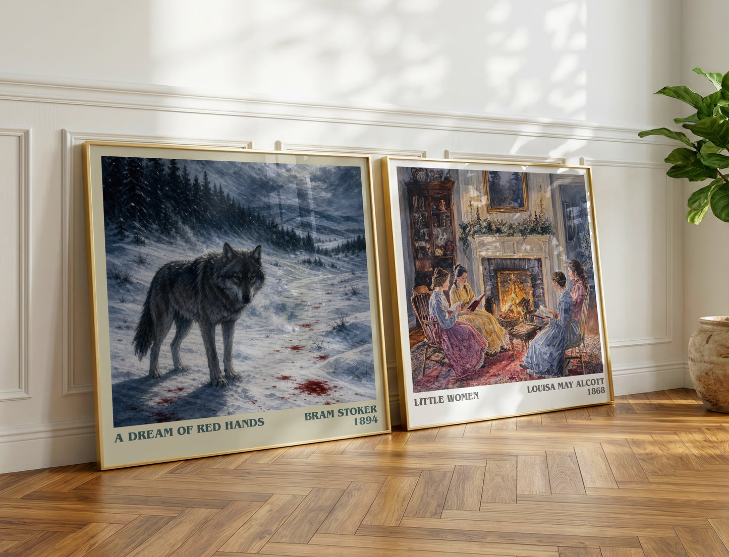 A Dream Of Red Hands literary print on bookshelf – Bram Stoker fan gift