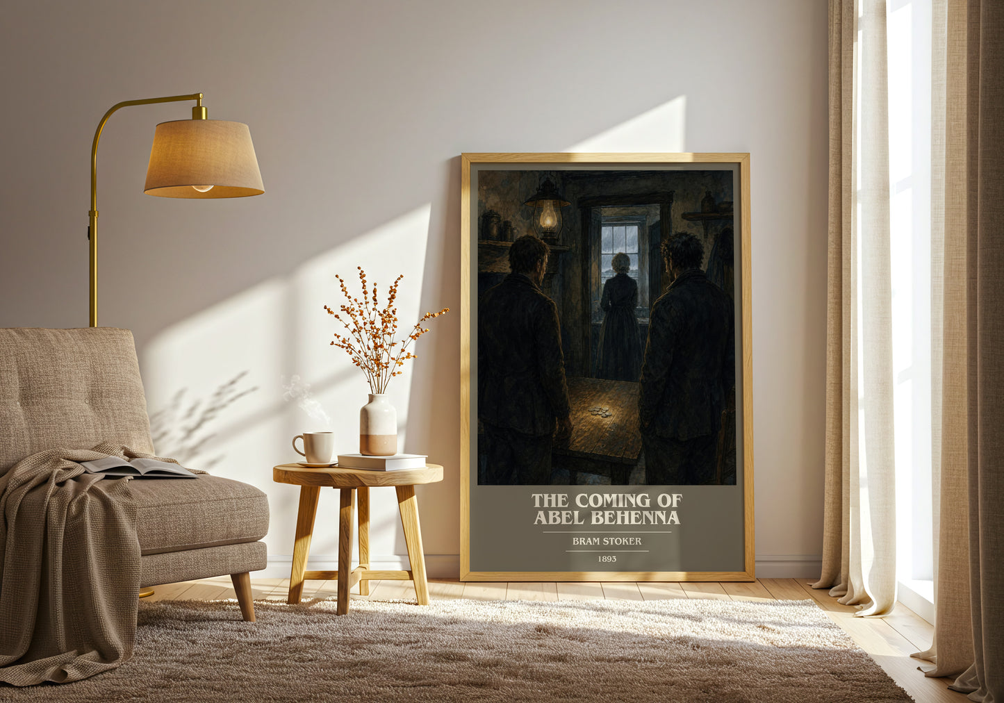 The Coming Of Abel Behenna book cover print on bookshelf – Bram Stoker fan gift