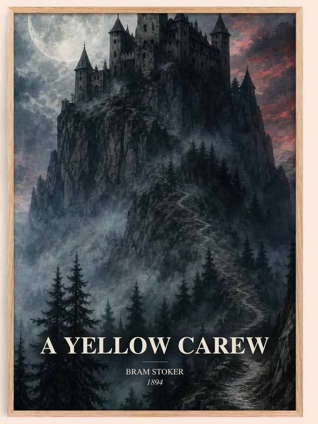 A Yellow Carew Book Watercolour Illustration by Bram Stoker