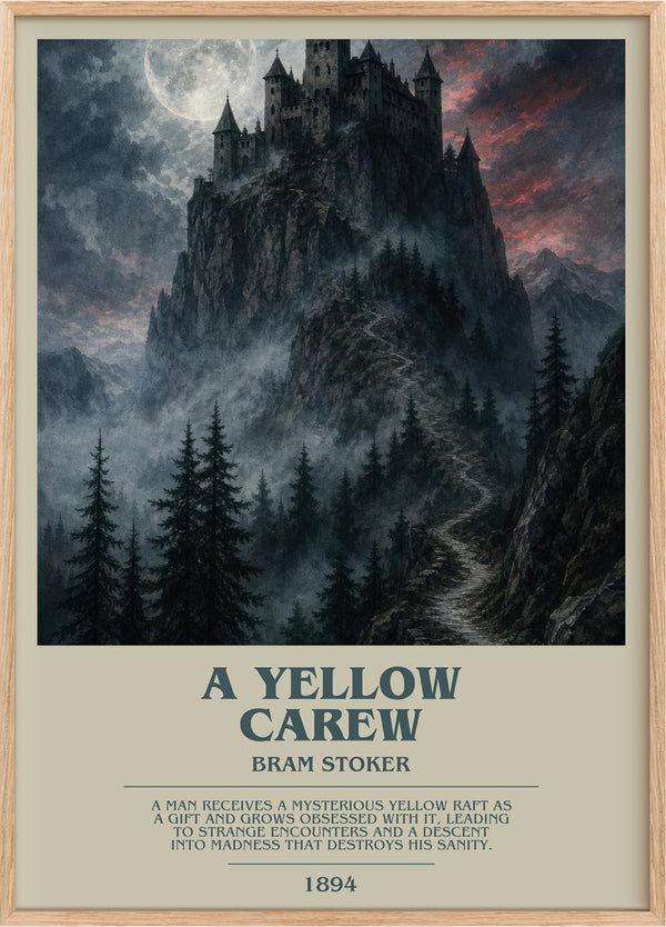 A Yellow Carew Bookish Wall Art by Bram Stoker