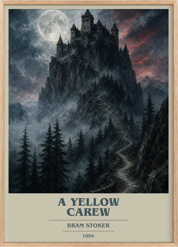 A Yellow Carew Book Cover Poster by Bram Stoker