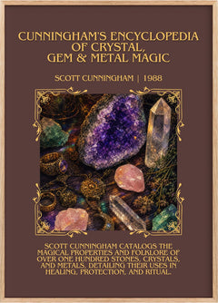 Cunningham's encyclopedia of crystal, gem & metal magic Minimalist Book Poster by Scott Cunningham