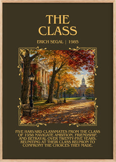 The class Minimalist Book Poster by Erich Segal