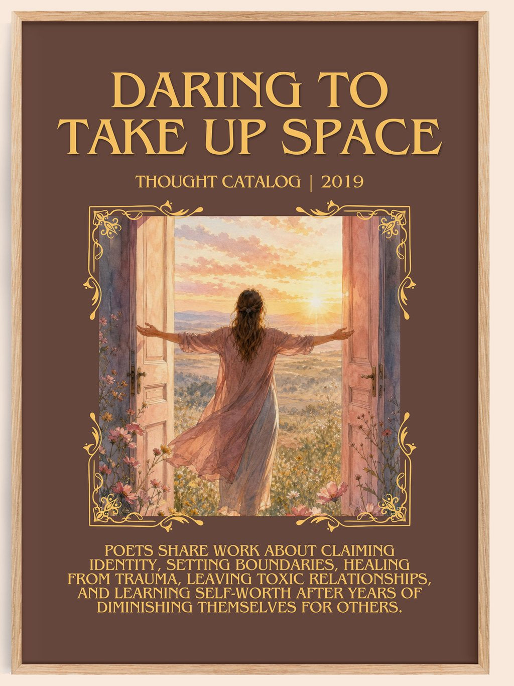 Daring To Take Up Space Minimalist Book Poster by Thought Catalog – book poster