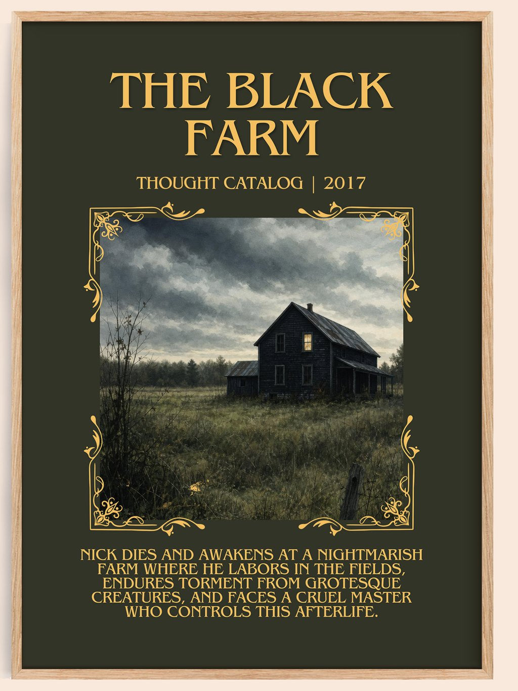 The Black Farm Minimalist Book Poster by Thought Catalog – book poster