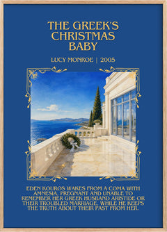 The Greek's Christmas Baby Minimalist Book Poster by Lucy Monroe