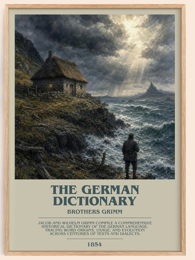 The German Dictionary Bookish Wall Art by Brothers Grimm