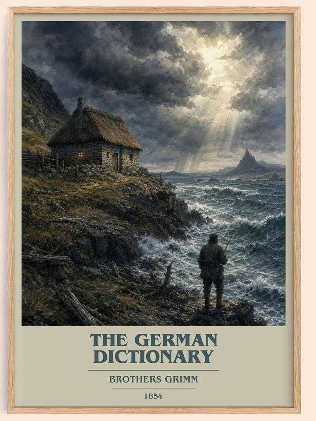 The German Dictionary Book Cover Poster by Brothers Grimm