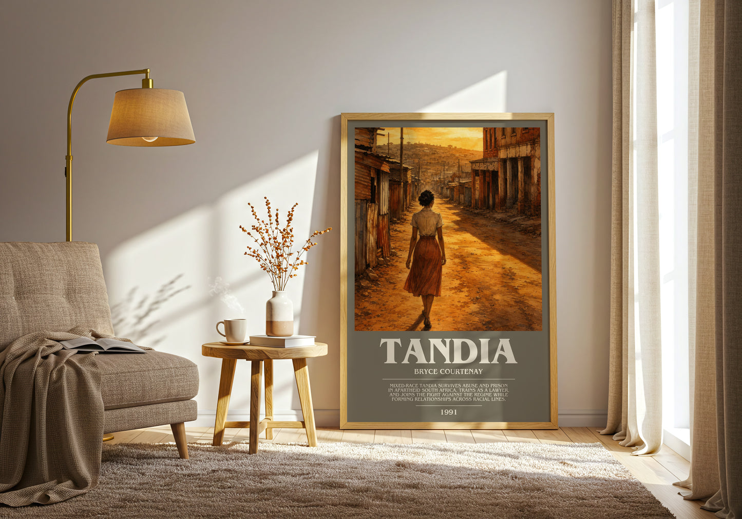 Tandia bookish print on bookshelf – Bryce Courtenay fan gift