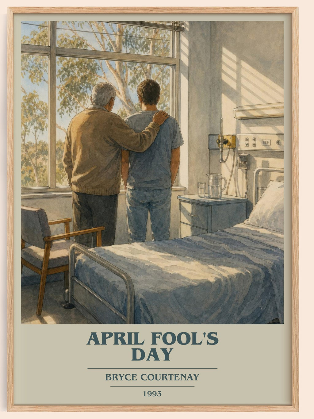 April Fool'S Day book cover book poster by Bryce Courtenay – framed literary art print