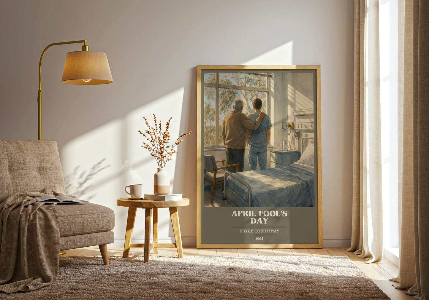 April Fool'S Day book cover print on bookshelf – Bryce Courtenay fan gift